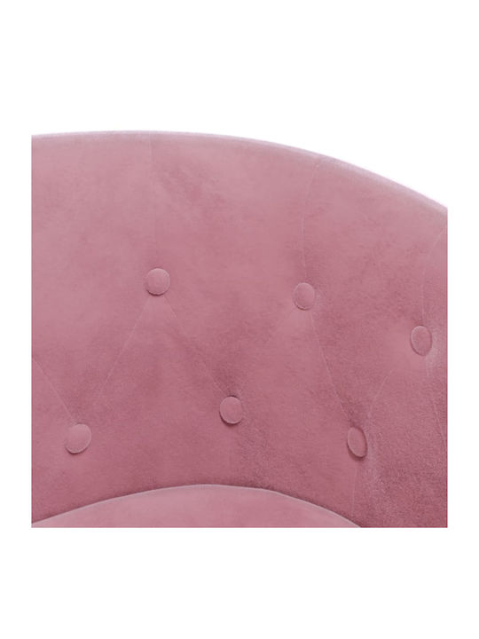 Armchair with Footstool Pink 70x56x68cm