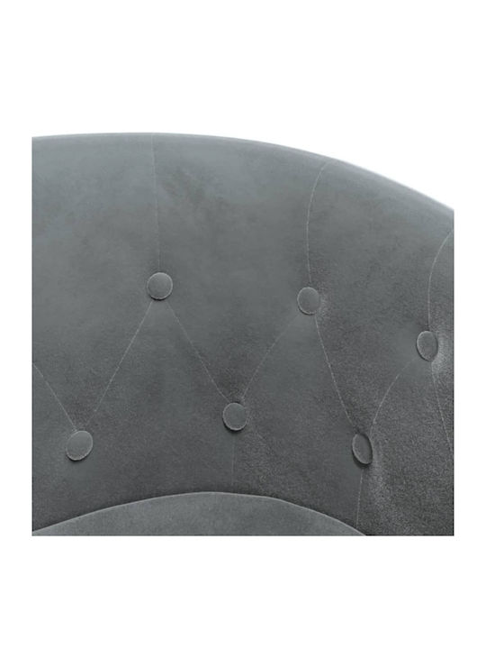 Armchair with Footstool Dark Grey 70x56x68cm