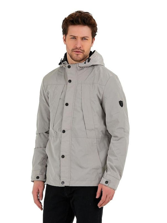 Herren Jacke Lässig Μπεζ (Beige)