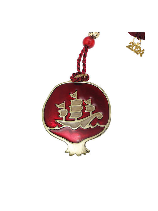 SilverBrand.gr Lucky Charm Pomegranate Gold made of Metal 2024 6x7cm 1pcs