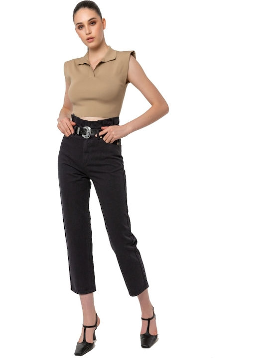 Ζωνη Women's Chino Trousers Black