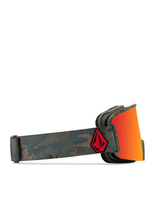 Volcom Garden Ski- & Snowboardbrille Erwachsene Gray mit Linse in Rot Farbe