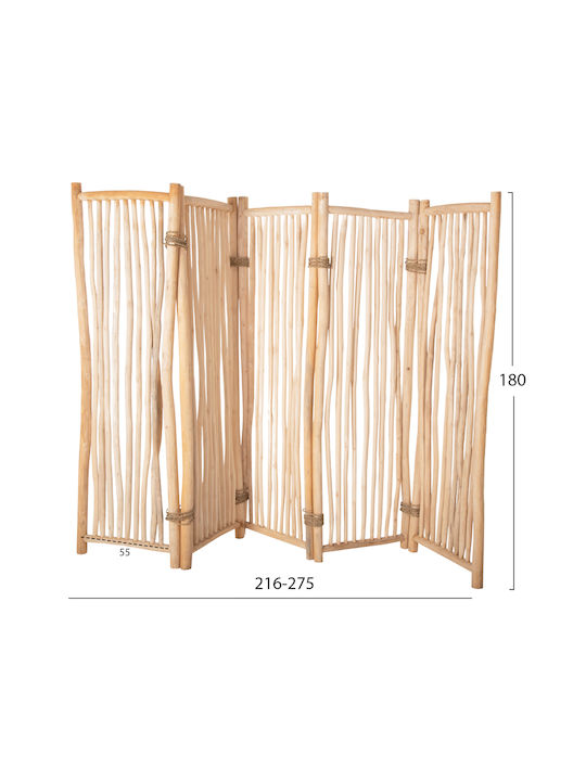 HomeMarkt Zendor Decorative Room Divider Wooden 275x180cm