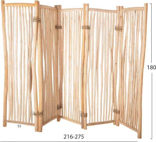 HomeMarkt Zendor Διακοσμητικό Παραβάν Ξύλινο 275x180cm
