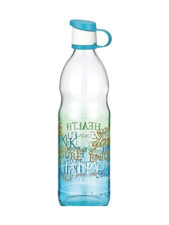 Viosarp Bottle Water Glass with Screw Cap Transparent
