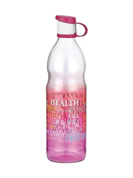 Viosarp Bottle Water Glass with Screw Cap Transparent