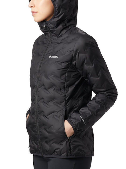 Columbia Delta Ridge Scurt Jachetă de femei Puffer pentru iarnă Negru