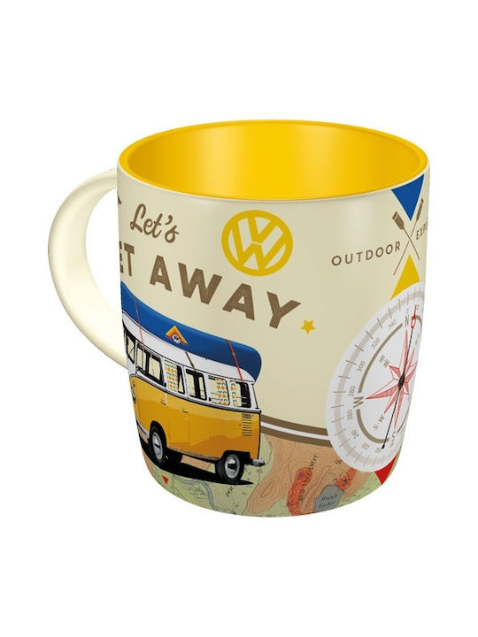 Nostalgic Art Volkswagen VW Bulli - Lets Get Away! Ceramic Cup Beige 330ml 43032