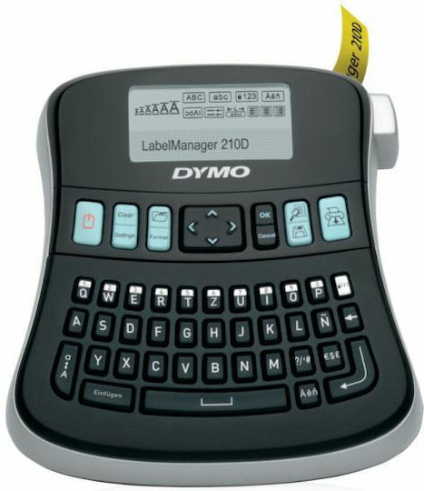 Dymo LabelManager 210 D Ηλεκτρονικός Ετικετογράφος Χειρός σε Μαύρο Χρώμα