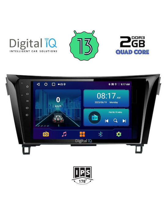 Digital IQ Car Audio System for Nissan Qashqai 2014-2021 (Bluetooth/USB/AUX/WiFi/GPS/Android-Auto) with Touch Screen 10"