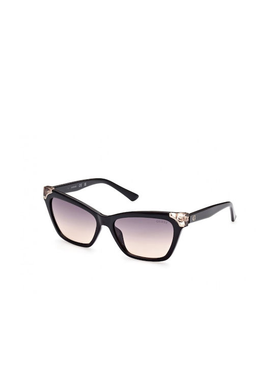 Guess Women's Sunglasses with Black Plastic Frame and Gray Gradient Lens GU7840 01A