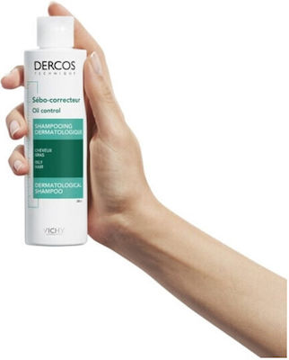Vichy Dercos Oil Control Σαμπουάν Βαθύ Καθαρισμού για Λιπαρά Μαλλιά 200ml