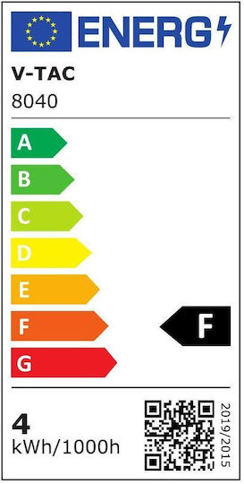 V-TAC Vt-268 LED Bulb 6.5W 102mm for Socket E14 Natural White 600lm