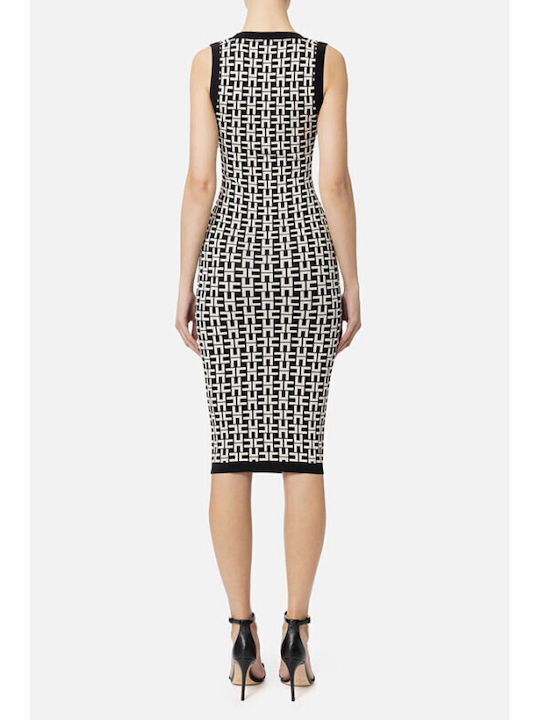 Elisabetta Franchi Midi Dress Black