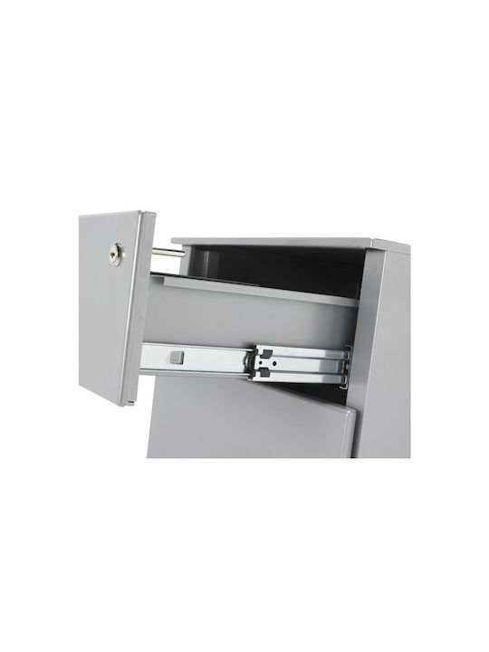 Schublade Büro mit Rollen & Schloss Black Velvet-Black Metal 42x58x53.5cm