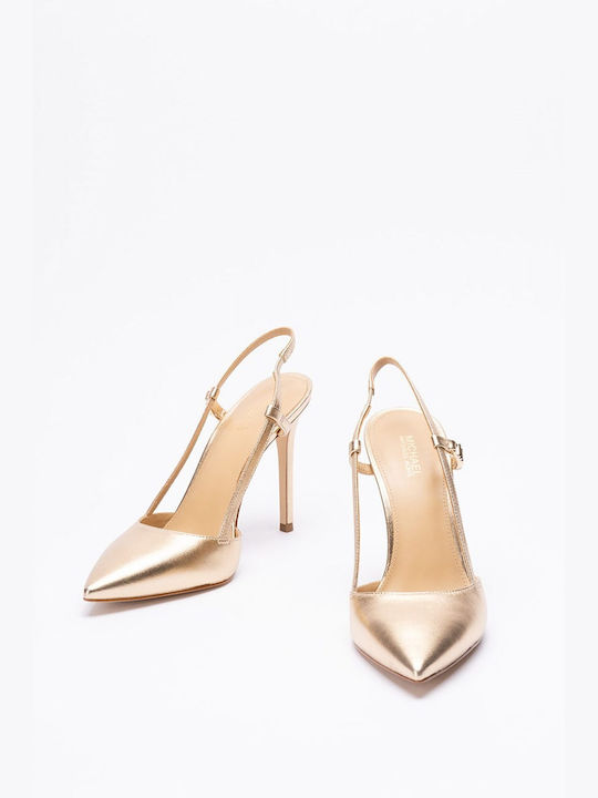 Michael Kors Leder Pumps mit hohem Absatz Goldene