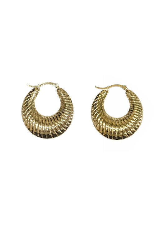 Tatu Moyo Earrings Hoops made of Steel Gold Plated