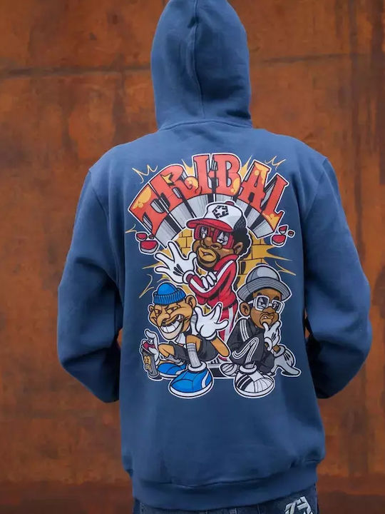 TRIBAL GEAR Men's Sweatshirt with Hood Midnight Blue