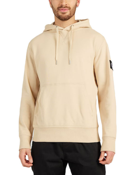 Calvin Klein Badge Men's Sweatshirt with Hood BEZ