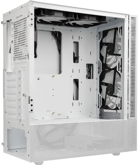Kolink Observatory MX Glass ARGB Gaming Midi Tower Computer Case with Side Window White