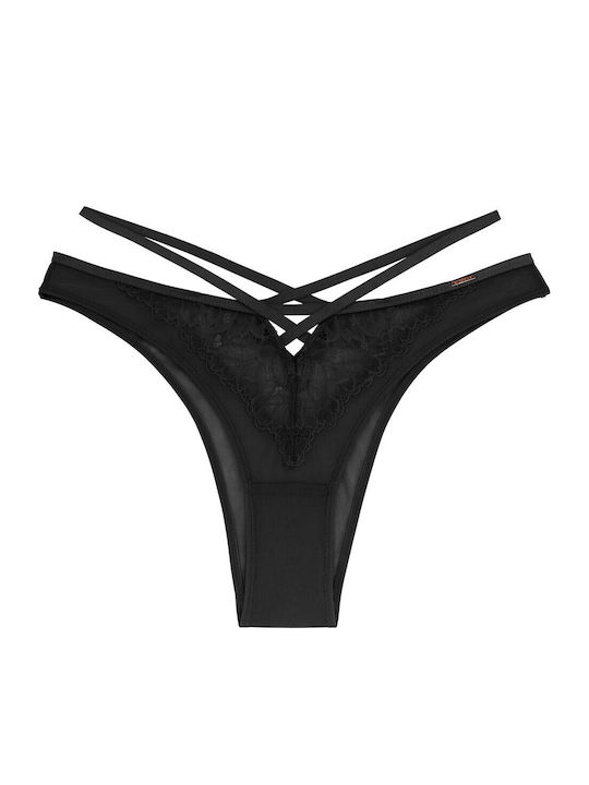 Damen Brasilien mit Spitze Black