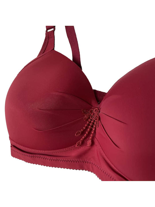 Topaki Bra with Light Padding without Underwire Bordeaux