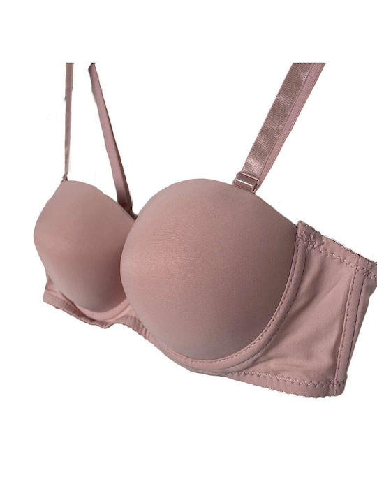 Topaki Μεγάλη Push Up Bra Pink