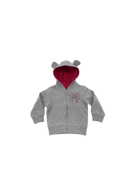 Venere Kids Cardigan with Hood Grey