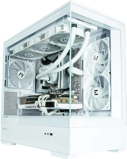 Zalman P30 Gaming Mini Tower Κουτί Υπολογιστή με Πλαϊνό Παράθυρο Λευκό
