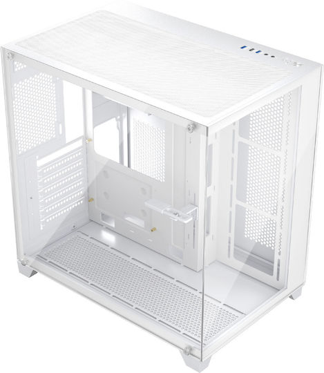 1STPLAYER Megaview MV8-TP Gaming Midi Tower Κουτί Υπολογιστή με Πλαϊνό Παράθυρο Λευκό