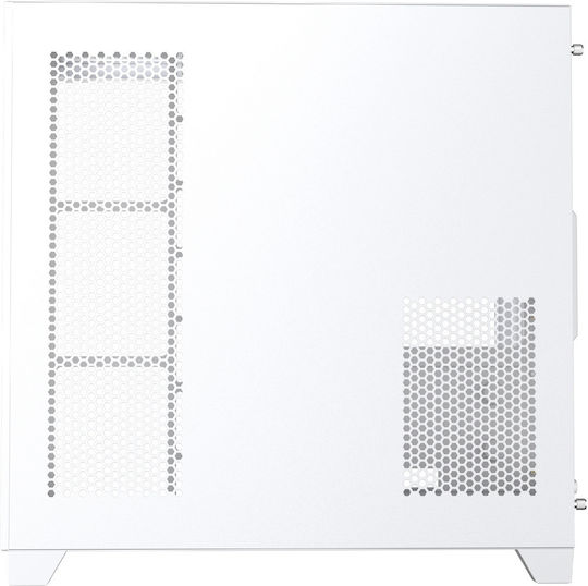 1STPLAYER Megaview MV8-TP Gaming Midi Tower Κουτί Υπολογιστή με Πλαϊνό Παράθυρο Λευκό