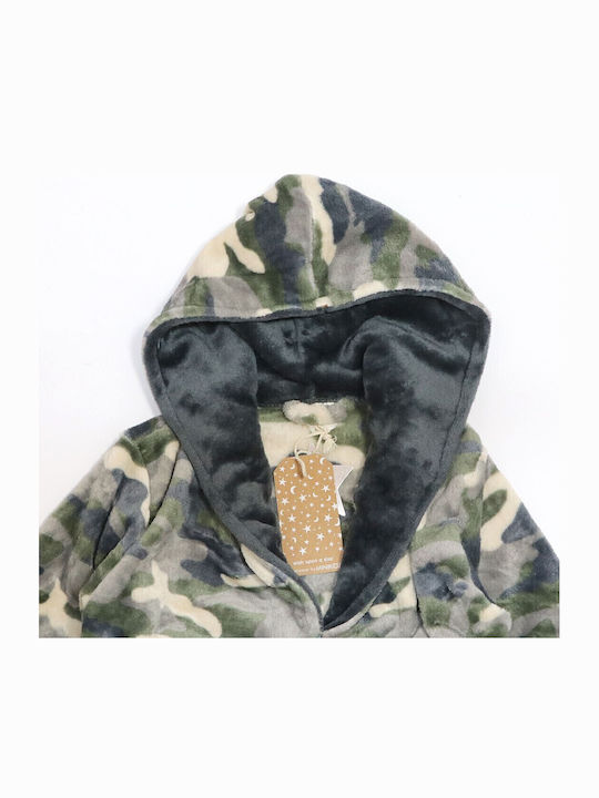 Kids' Robe Winter Fleece Khaki