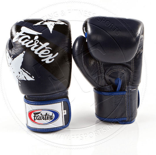 Fairtex Mănuși de Box din Piele pentru Competiție Albastru