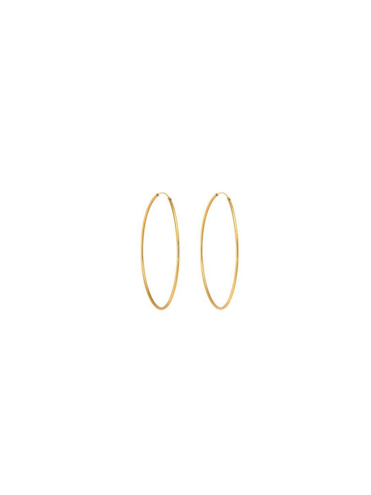 Senza Earrings Hoops made of Silver Gold Plated