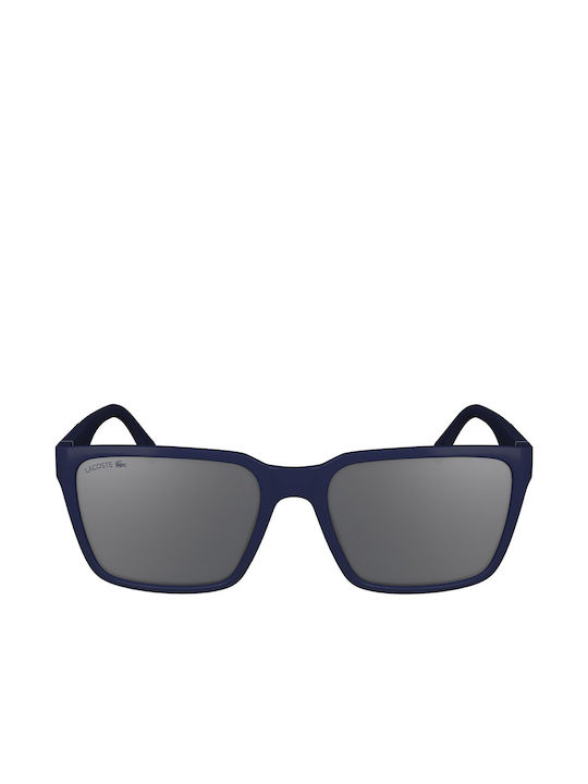 Lacoste Ochelari de soare Albastru marin cu Plastic Cadru & Argintiu Lentilă