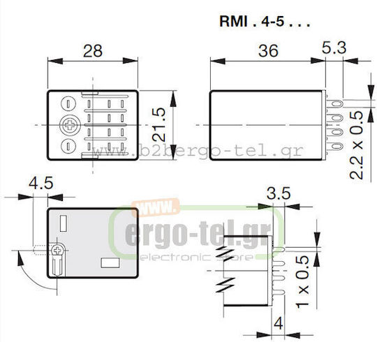 Carlo Gavazzi Industrial Relay Relay 12V 211-031412101