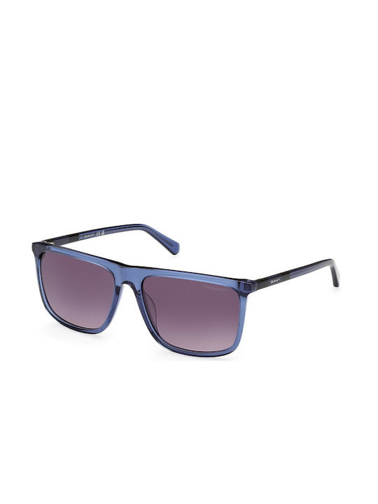 Gant Sunglasses with Blue Plastic Frame and Purple Gradient Polarized Lens GA7219 90B