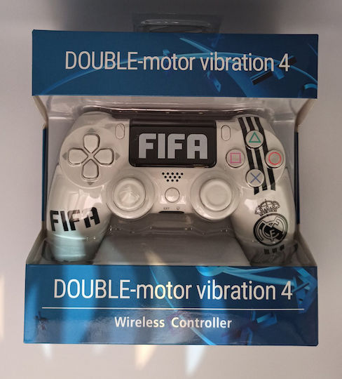 Doubleshock FIFA Real Ασύρματο Gamepad για PS4 Λευκό
