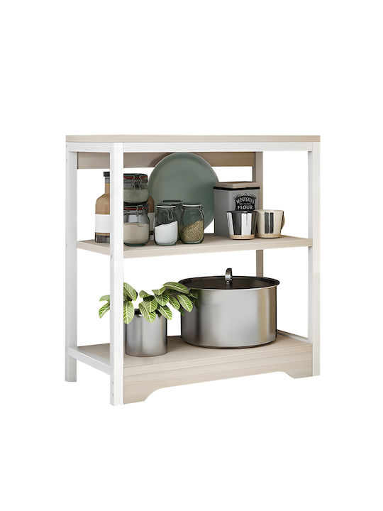 ArteLibre Kitchen Rack in White Color 60x30x66cm