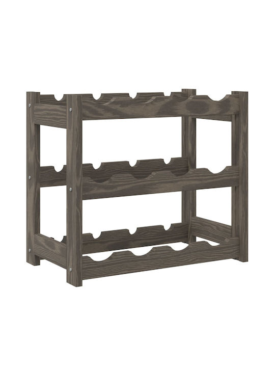 vidaXL Freistehend Weinkeller Hölzernes Gray 43x25x38εκ.