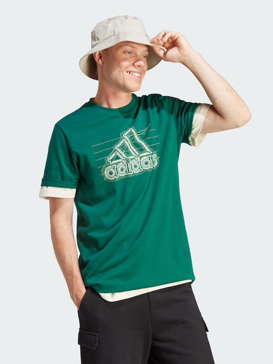 Adidas Herren T-Shirt Kurzarm Grün