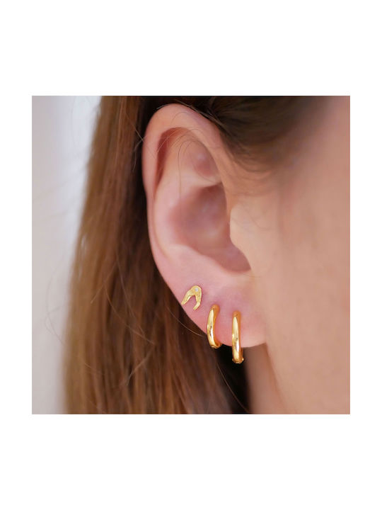 Enamel Copenhagen Earrings Hoops made of Silver Gold Plated