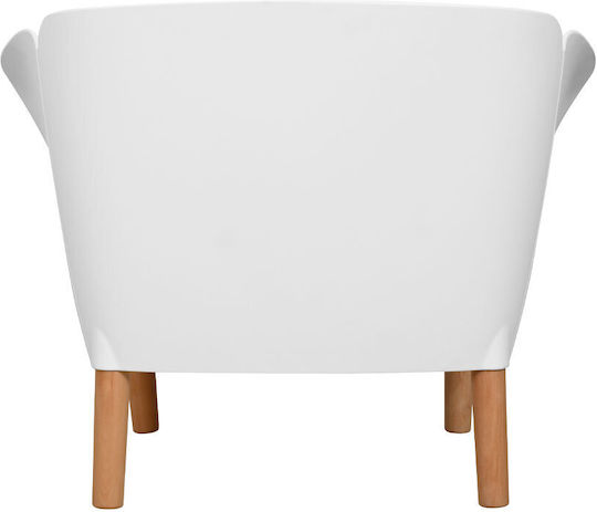 Belina Πολυθρόνα Λευκό 75x88x88cm