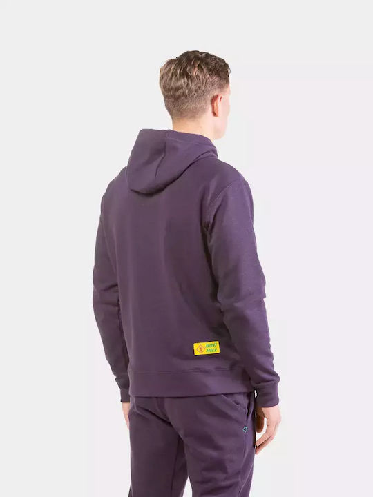 Ronhill Herren Sweatshirt Jacke mit Kapuze und Taschen Purple