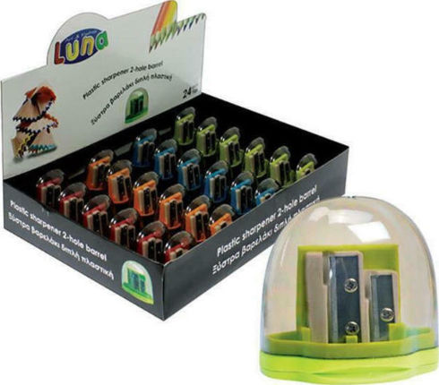 Luna Plastic Sharpener Green Barrel 1pcs