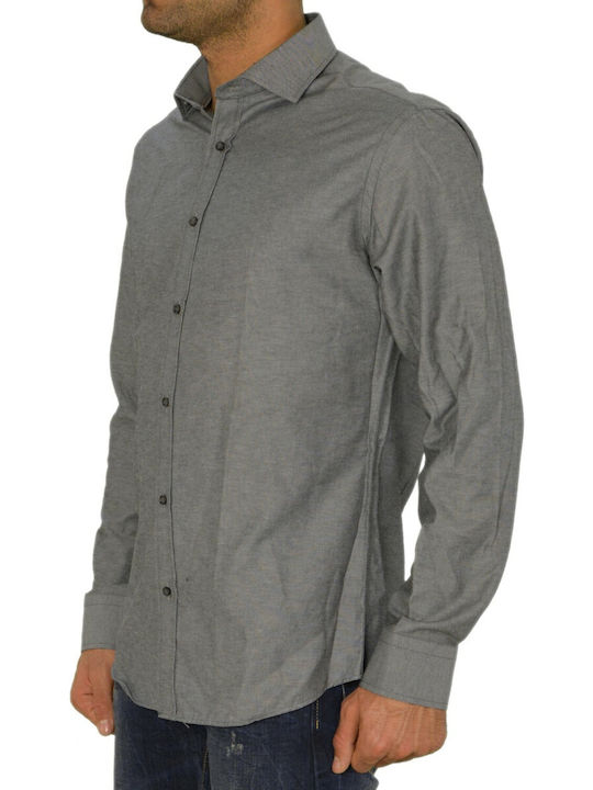 GioS Designs Men's Shirt Long Sleeve Cotton Charcoal