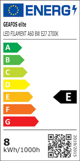 Evivak Bec LED 8W pentru Soclu E27 și Formă A60 Alb cald Reglabil în intensitate