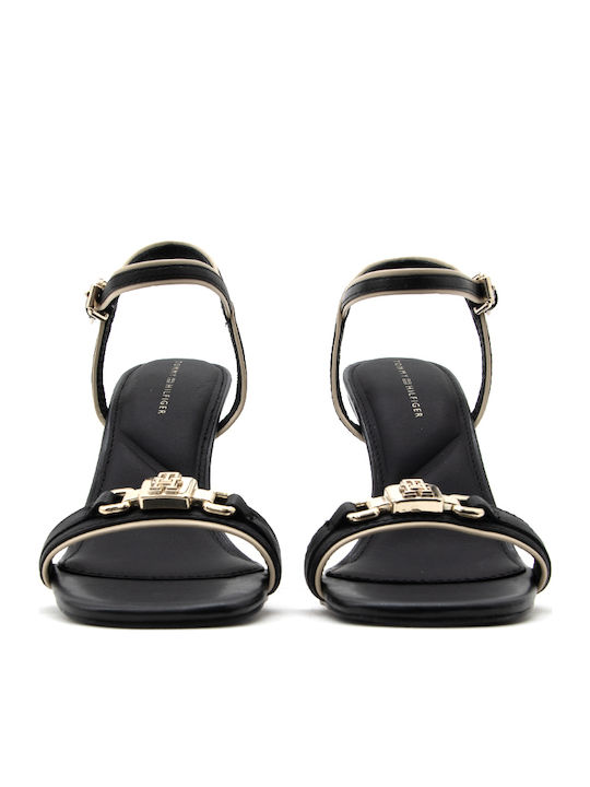 Din piele Sandale Negre