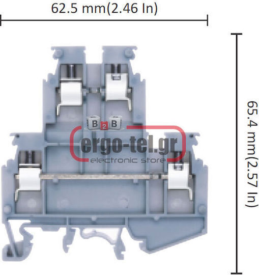 Elmex Κλέμα Ράγας Ηλεκτρολογικού Πίνακα 120-004320400