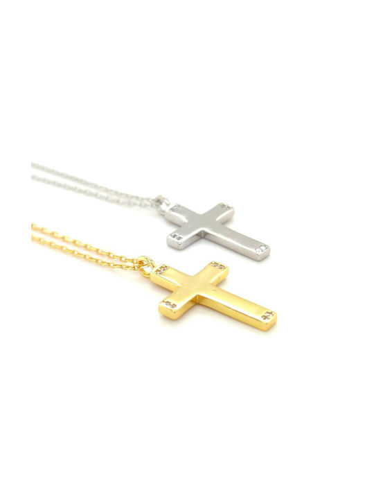 Drandakis Women's Cross from Silver with Chain